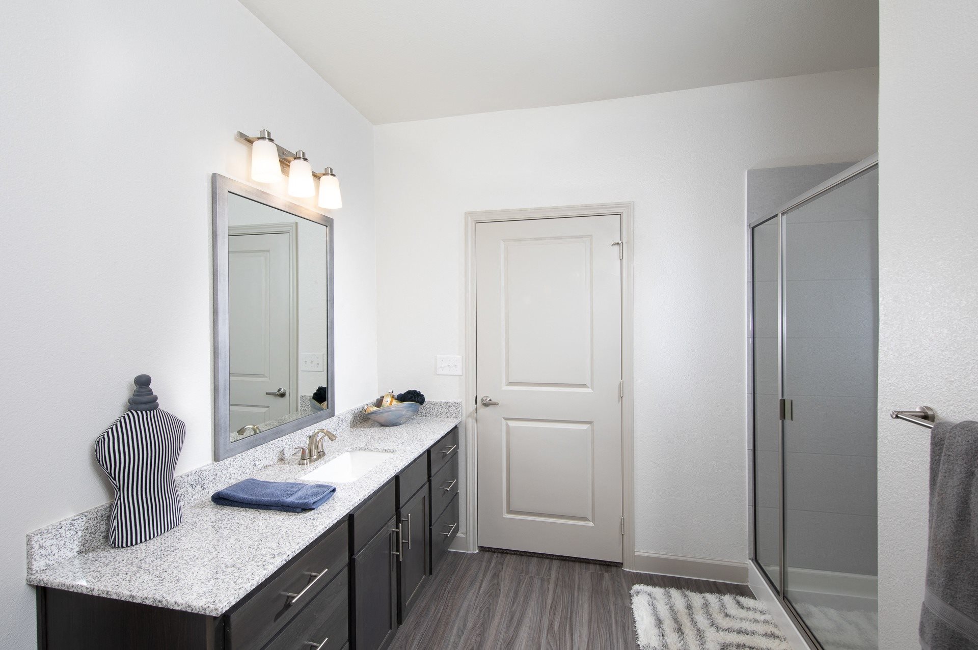 a bathroom at a senior apartment community